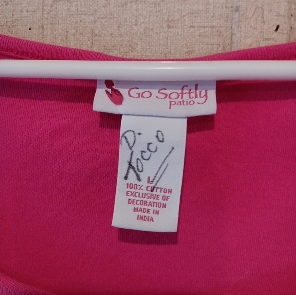 Vintage Go Softly Patip Pink Fish Print Dress 100%cotton Size L - Picture 5 of 8